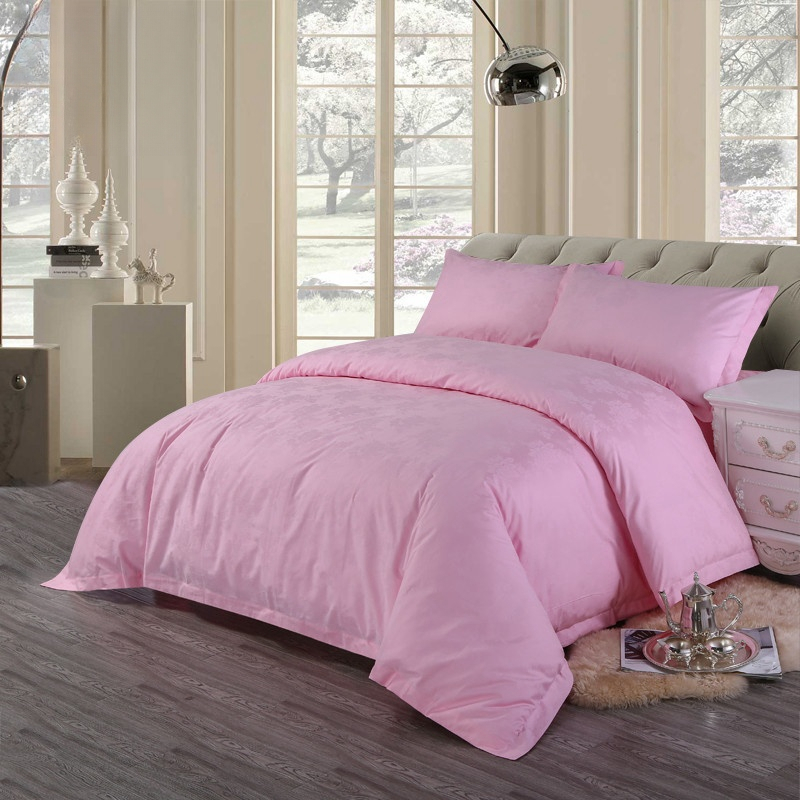 Jieruiya Cotton Pink Jacquard Customized Design Bedding Sets