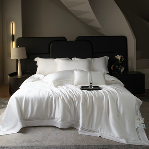 Luxury Home Tencel White Quilt Comforter