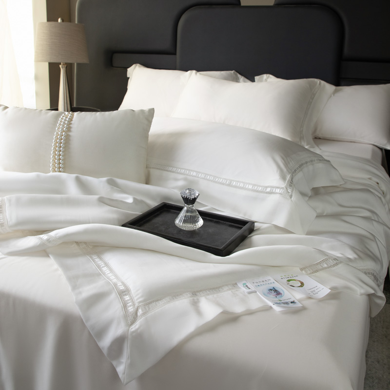 Luxury Home Tencel White Quilt Comforter
